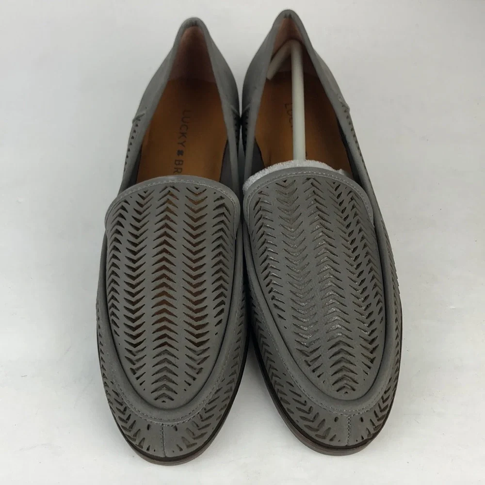 NEW Lucky Brand Camdyn Minimalist Cut Out Leather Loafer Flats 6 - Picture 3 of 10